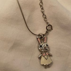 Kids bunny necklace pendant chain charm